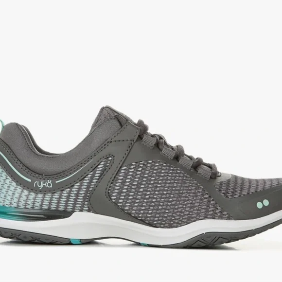 Ryka Devotion TX Training Shoes gray & teal NWOB - Picture 2 of 9